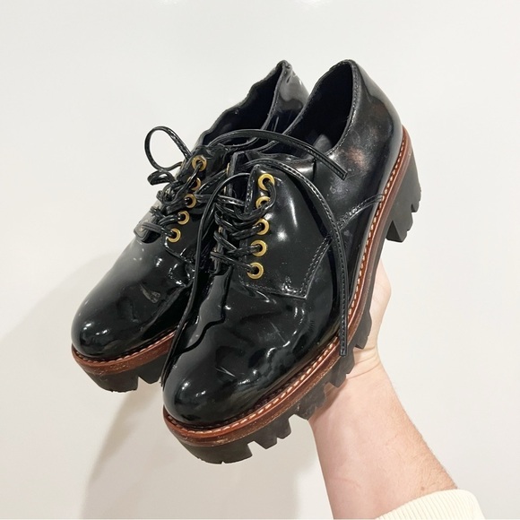 Jeffrey Campbell Trevor Oxford Black Patent Leather Shoe - Picture 3 of 9
